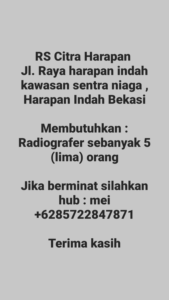 atron_jakarta's tweet photo. Loker https://t.co/8WFLGCISSV