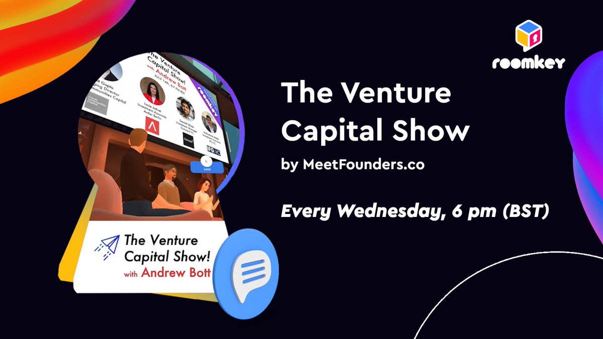 RoomkeyApp's tweet image. Another weekly Venture Capital Show by Meetfounders behind us. Grab your chance &amp;amp; join next week to listen to and #network with top VCs across Europe, North America, &amp;amp; beyond!

The Venture Capital Show👉every Wednesday in #RoomkeyApp

Get a free ticket now event.roomkey.co/mf5wkl