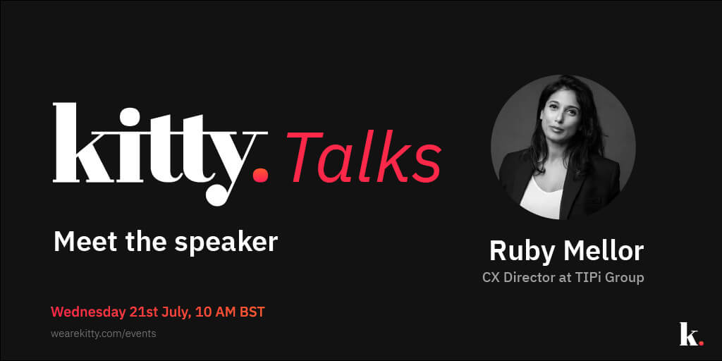 wearekitty_'s tweet photo. Introducing our speakers 📣
@TheRubyMellor, CX Director at @TIPiGroup, brings over 15 years of experience in the CX and CRM field, having worked for leading global brands such as Office and PhotoBox.
Register now so you don't miss out:
https://t.co/s1NZArGcxd
#KittyTalks https://t.co/BGkjBNCdlO