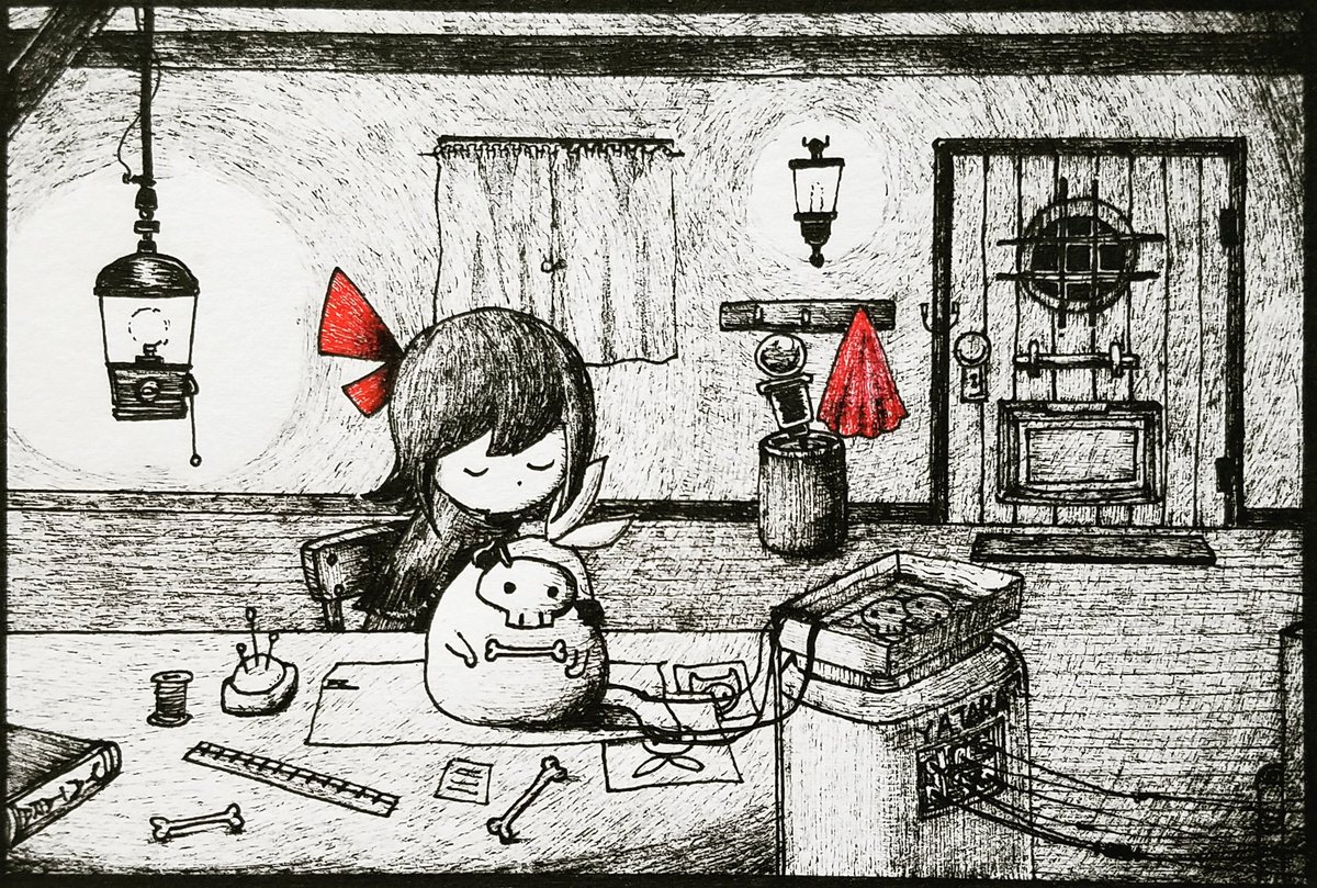 Portfolioday ボールペンでオリジナルキャラクターを中心にいろいろ描 やたらのイラスト