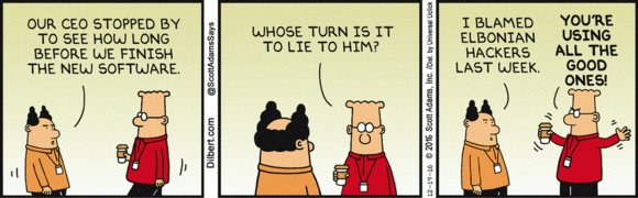 espinheirae's tweet photo. The worst example of the "Lack of Bottom-up Information Flow" Management Bug https://t.co/OPbxjddPjy
Special thanks to Scott Adams https://t.co/gwkoiURsRP
#humanmngt #mngtbug #problemmapping #dilbert #scottadams #iaf_eme #facilitation #iaf_portugal #IAFacilitators https://t.co/0rxHUuF2PN