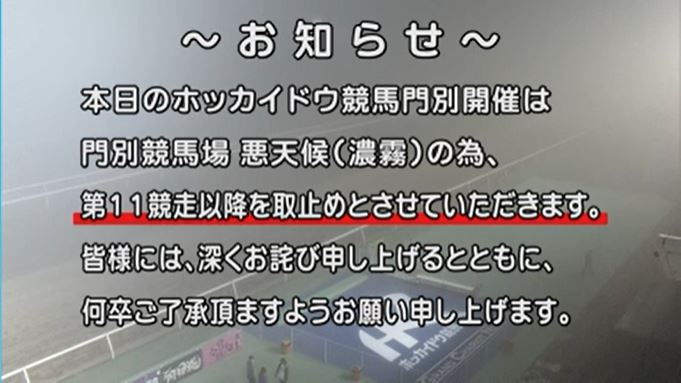 門別の霧。去年ローレルジェイドの出走レースが中止になったのを思い出す。天気には逆らえないけど、あの中止がなかったら・・・😢
#ローレルクラブ #OB
