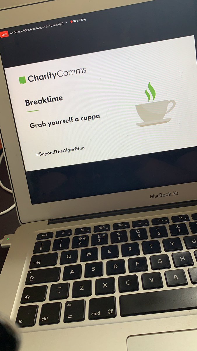 BeckaCollier's tweet image. I’m attending the @CharityComms #BeyondTheAlgorithm conference today. It’s been super insightful so far, and I’m looking forward to the rest of the lightening talks and breakout chats.