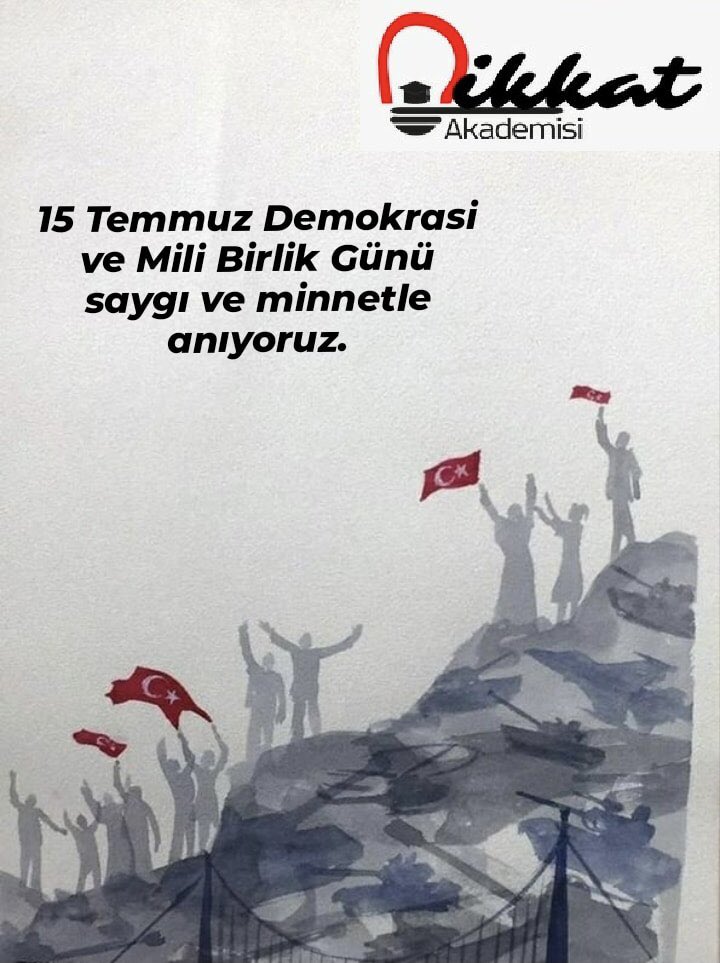 Toprak eğer uğrunda ölen varsa vatandır. Tekrarını rabbim milletimize yaşatmasın! Şehitlerimizi rahmetle anıyor, gazilerimize şükranlarımızı sunuyoruz,
#dikkatakademisi #15temmuz 
#şehitlerimiz #gazilerimiz #türkiye #türkiyem🇹🇷 #milletiradesi #cumhuriyet #vatan #ihanet #zafer