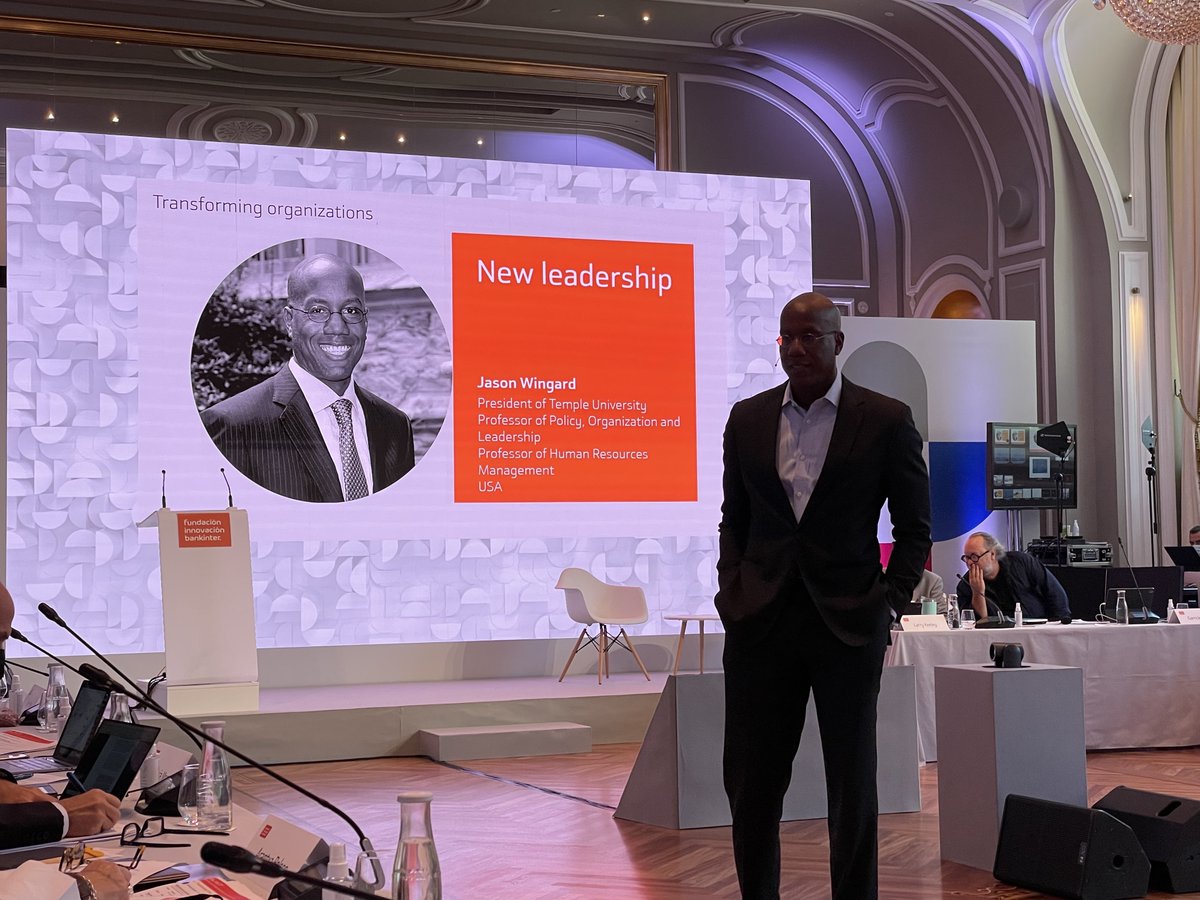 jselingo's tweet photo. Listening @FundacionBKT to new @TempleUniv president @JasonWingard talk about evolution of learning in workplace from exec ed, to corporate U's, to continuing ed and what's needed next to attract talent. The world of work is changing. How might @highered respond? #FTFFutureOfWork https://t.co/45dQVrBbIG