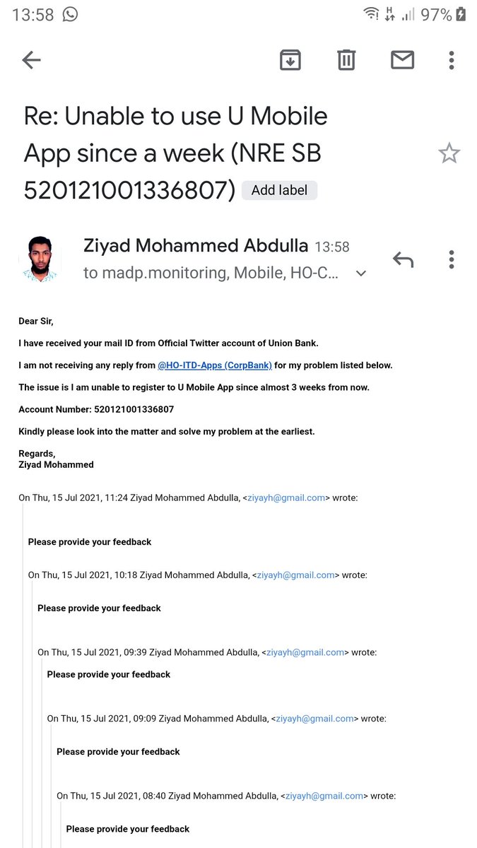 Ziyayh's tweet photo. @UnionBankTweets I have already emailed to given mail ID. Hope atleast i will receive some reply

@RajKiranRaiG @FinMinIndia @RBI https://t.co/qNmasm8mJK