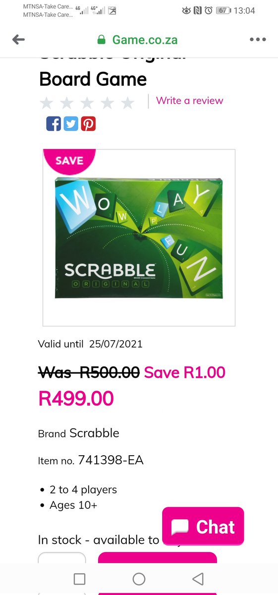 rbkroneo's tweet photo. @Game_Stores bathong! Save R1? Really? https://t.co/I9sUSOaaPw