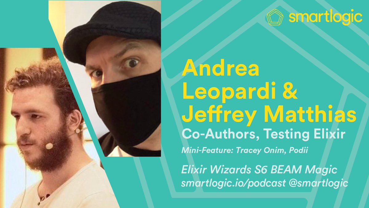 Elixir Wizards is back from our summer break — with a hot episode featuring <a href="/idlehands/">jeffrey matthias</a> and <a href="/whatyouhide/">Andrea Leopardi</a> on their new book, Testing Elixir 🧪 plus — a mini-feature with Tracey Onim from Podii. smr.tl/3AP5fcB #elixirlang #myelixirstatus