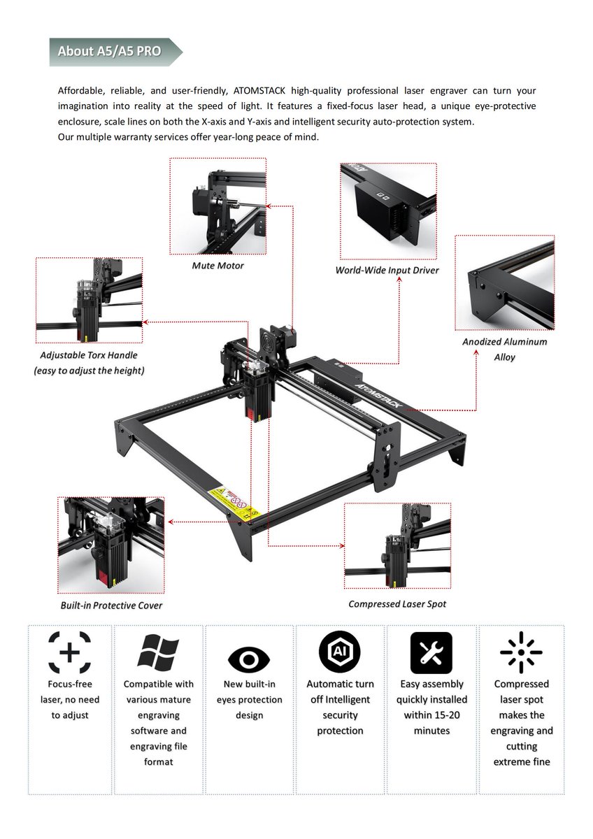 SAtomstack's tweet image. Hot-sales laser engraving machine of Atomstack, welcome to inquire at sales@atomstack3d.com #laserengraver