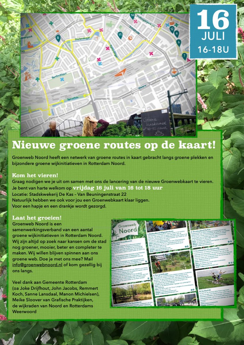 GroenwebN's tweet image. We hebben een kaart! 😊🎉 Met onze Groenweb wijkinitiatieven, en andere groene geniet/speel/sportplekken, en groene routes. Morgen vieren we n klein feestje bij Stadskwekerij De Kas. Wil je een kaart, voor thuis of in je toko? Laat even weten, dan komen we hem brengen! 🌳🐝🐞🍀