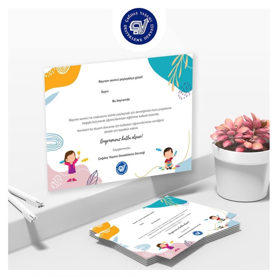 #Bayram sevinci paylaştıkça güzel!
 
Sizler de bu #bayram çocuklarımızın parlak gelecekleri için destek olun, #HepBirlikte çağdaş yarınlara yürüyelim.
 
Sevdiklerinize, Mutlu Bayramlar e-kart’ı hediye etmek için> bit.ly/3yzFriE
 
#ÇağdaşYaşamıDesteklemeDerneği