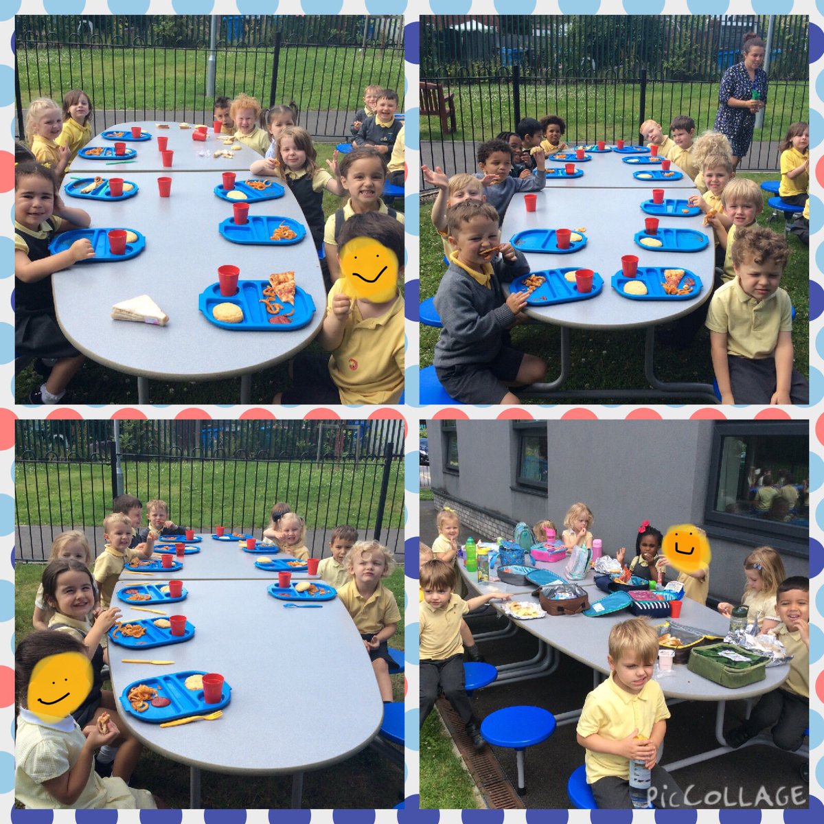 MrsWhitehead28's tweet photo. Early years have taken advantage of this lovely weather and had a picnic lunch! What a wonderful week we are having! ☀️ 🍕 @MissAntrobus @MesneLeaNursery @MissBennett22 @MLmrsv https://t.co/3CJDnCJuqJ
