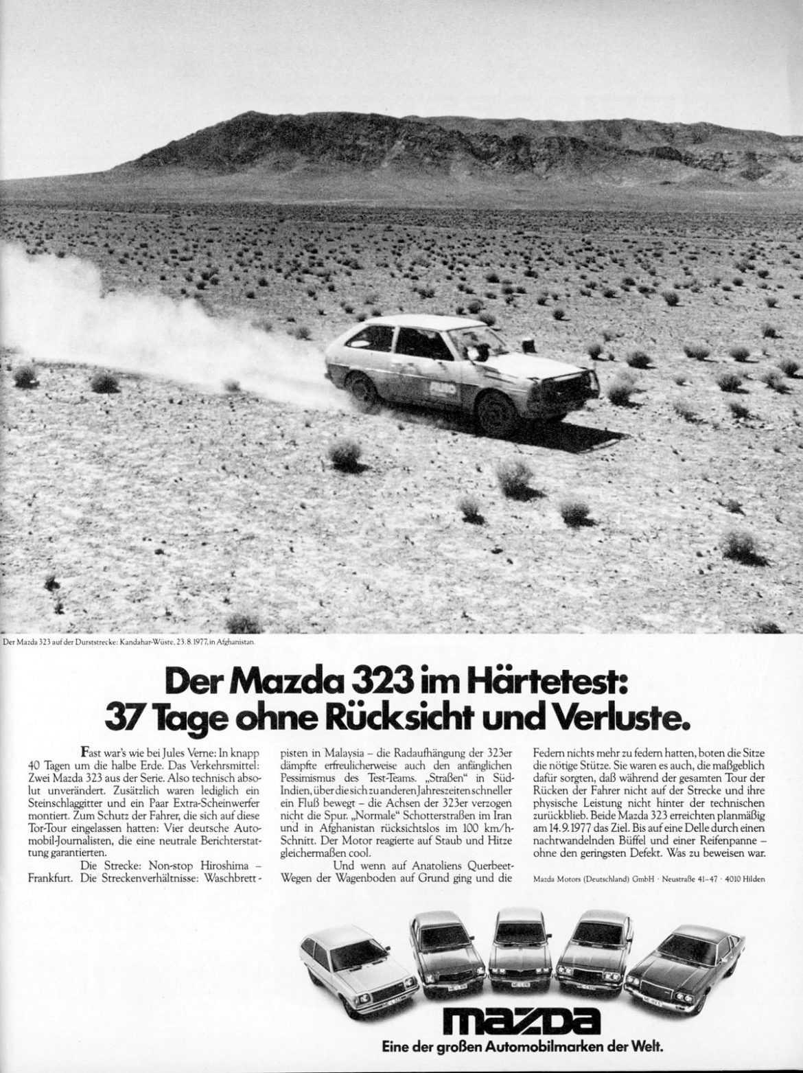 Automobile-Kunst on X: In 37 days a Mazda 323 drove through from Hiroshima  to the IAA premiere in Frankfurt in 1977. #Mazda #Mazda323   / X