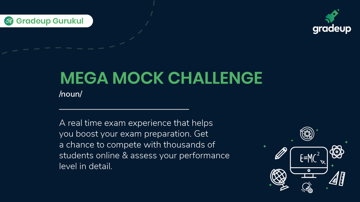 Byjus_ExamPrep's tweet photo. Boost your exam preparation with Gradeup’s #MegaMockChallenge & get an in-depth analysis of your current performance level. Register now to participate.
#SahiPrepLifeSet #MockTest #BeExamReady #GoGradeup https://t.co/zcLVh2Xg9Z