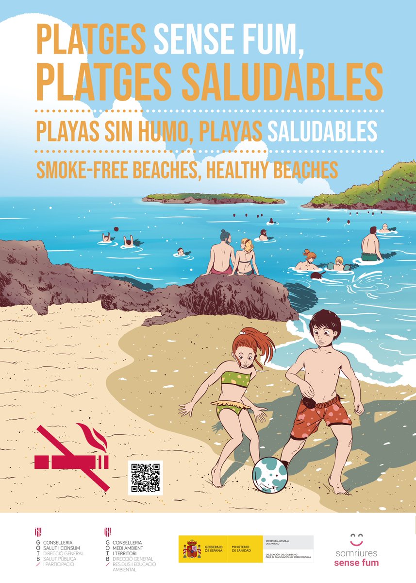 SalutGOIB's tweet photo. Saps que Menorca té dues platges sense fum?: ⛱️🚭Platja Gran i ⛱️🚭Cala Binissafúller. Dos municipis que s'acullen al programa de salut i protecció del medi ambient. 🌍 Cuida la teva platja, respecta la teva salut. https://t.co/jHFPtwJiNo https://t.co/HTwxlpzYsH
