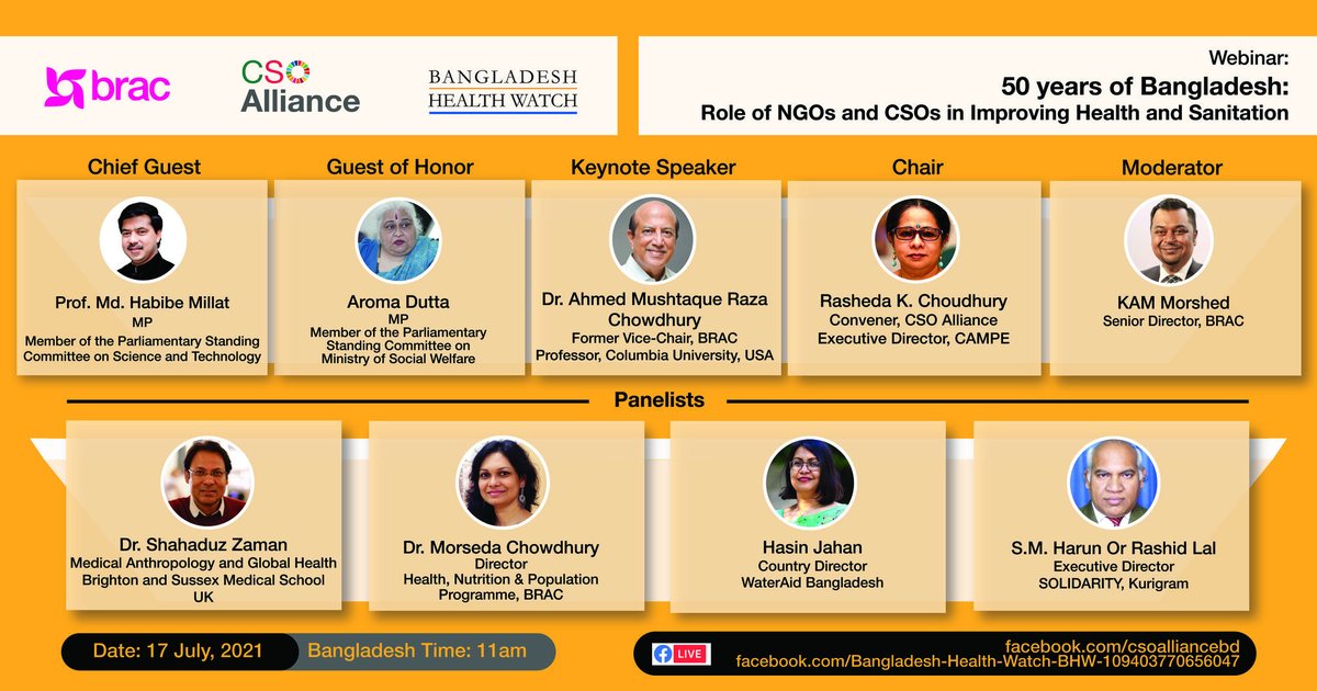 alliance_cso's tweet photo. Thematic Consultation: #Bangladesh at 50: Health &amp; Sanitation and the role of NGOs
CSO Alliance has initiated a 50 years Celebration Plan through which four focused meetings will be organized on the issues like #health &amp; #sanitation, Budget, #Womenempowerment and #EducationForAll https://t.co/1vyo8DpEni
