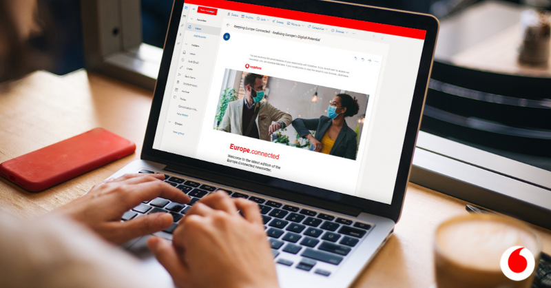 VodafoneGroup's tweet photo. The 4th #EuropeConnected newsletter from @efitori is live:

📑 Views on why we need to switch gears on connectivity 

⚡️ 100% of Vodafone's European operations’ requirements are from renewable sources 

📰 Our digital gap analysis and rural reports 

+ more highlights
