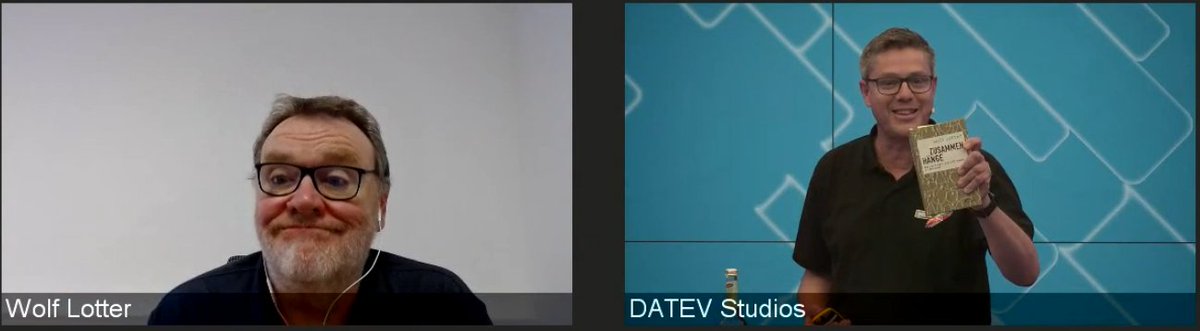 die Abschlussrunde #DATEVlernt,#DATEVDigiCamp,#DATEVunlearn mit <a href="/wolflotter/">WOLF LOTTER🦉</a> und <a href="/chwkaiser/">Christian Kaiser</a>