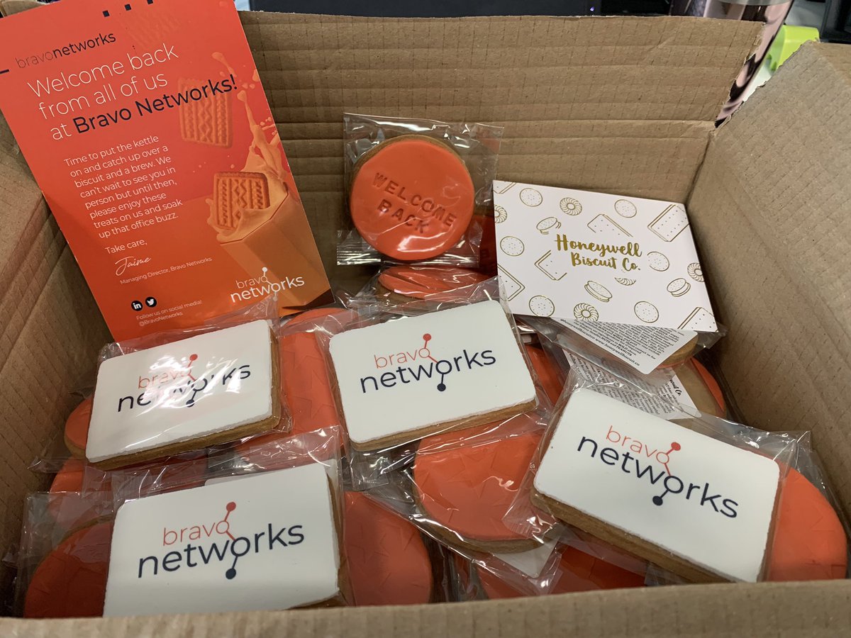 Thank you to <a href="/BravoNetworks/">BravoNetworks</a> &amp; @honeywellbiscuitco for our Back to Work biscuits for our office #thankyou #cuppa