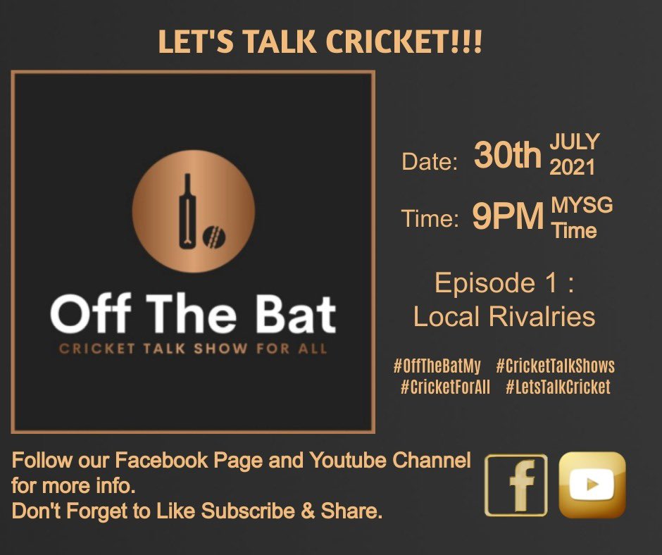 OffTheBat_OTB's tweet photo. Letโs Talk Cricket #offthebat #crickettalkshow #cricket4all https://t.co/eyJEkdRSA4
