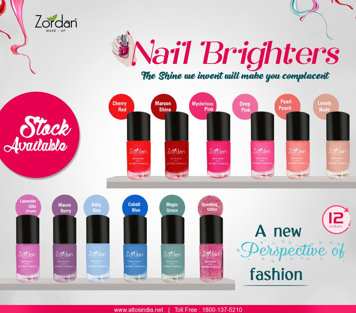 Altos_52's tweet photo. "The Shine we invent will make you complacent."
#Zordan #makeup #nail #nailart #altos #altosindia #beauty #beautyproducts #brighters #fashion #stockavailable https://t.co/d7zG3ewahz