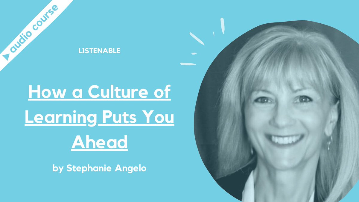 With Stephanie Angelo @StephanieHSMmG, listeners will learn what a culture of learning is, why it's of critical value to your organization, and get seven ingredients to create and sustain it. Listen now! 🎧 
e95jg.app.link/DcQnwYvWShb