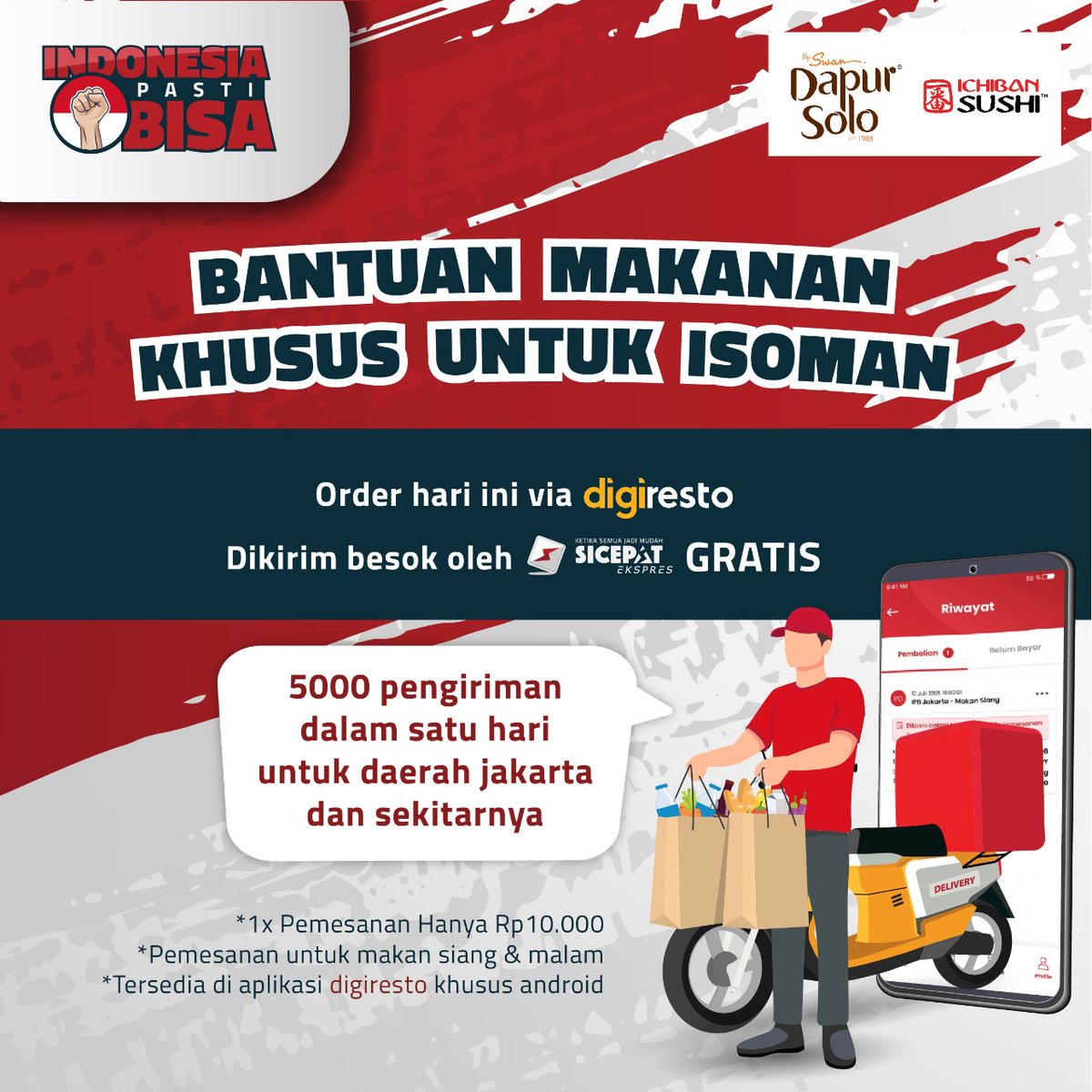 reachlio's tweet photo. Dengan adanya Bantuan Makanan aku yakin nih ya Indonesia Pasti Bisa kita bakalan survive untuk #IndonesiaPastiBisa. Thanks om Deddy Corbuzier udah ikutan https://t.co/BrtYQMrbkB https://t.co/nCGV18dt6q
