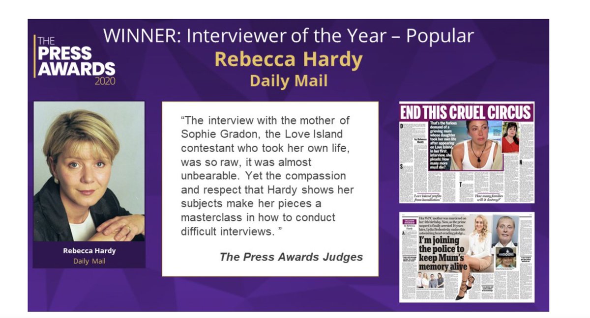 RE_DailyMail's tweet photo. ……and two awards for the superb #MailForce initiative, demonstrating the unrivalled and brilliantly effective campaigning power of British newspapers 📰 https://t.co/p42N0tmIDS