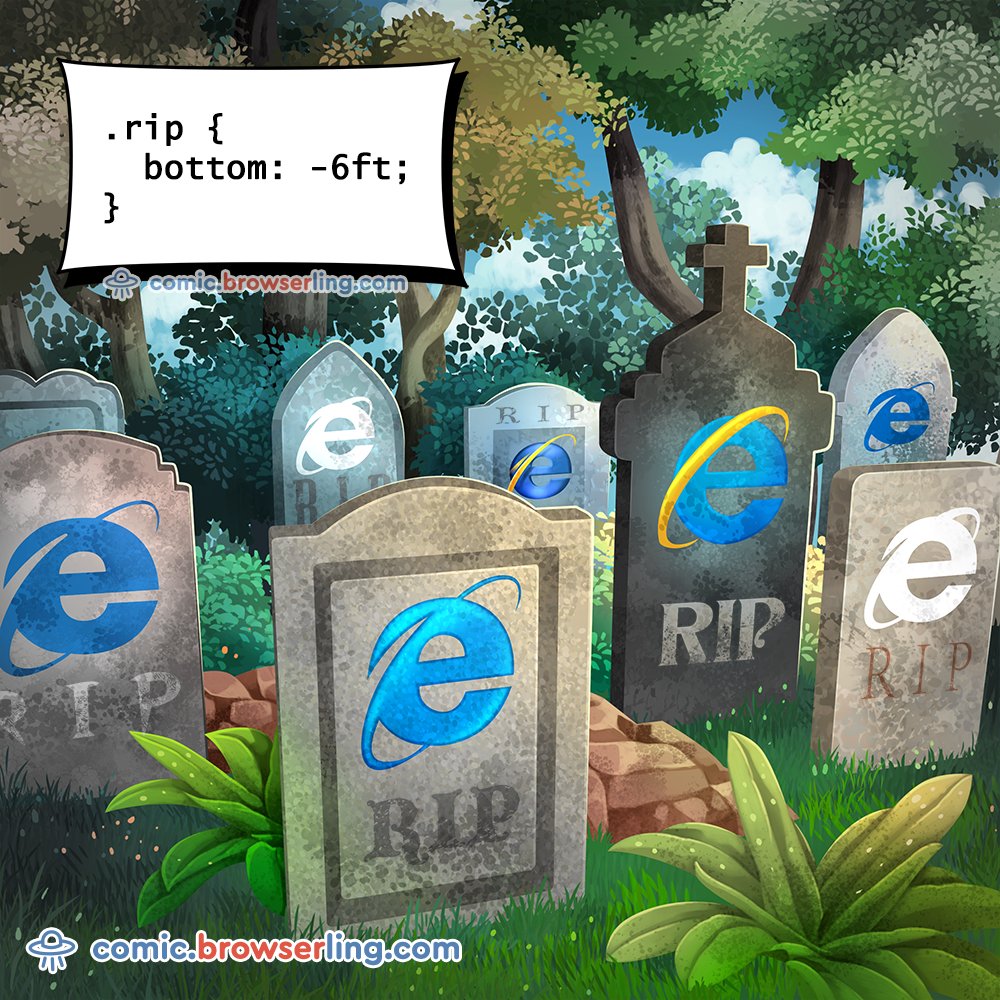 mclinuxmaxe's tweet photo. Browser graveyard CSS Pun. #css #csspun #cssjoke #code #coding #codes https://t.co/URQQeGzESn