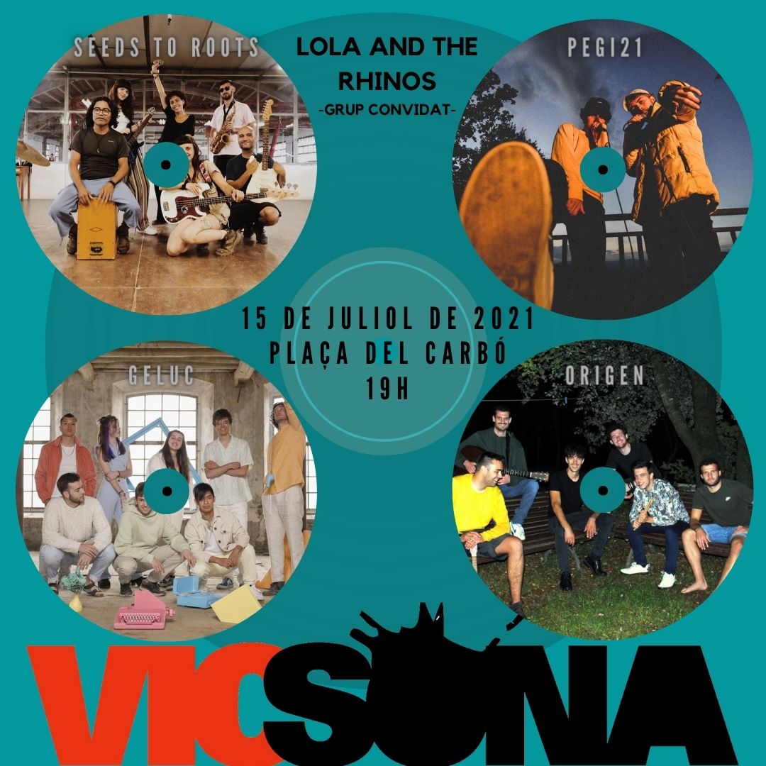 🎵Aquesta tarda el VicSona ressonarà amb força! 
🎛Música a tope per conèixer els nous talents de la comarca: #Geluc
<a href="/Pegi21__/">PEGI 21</a>  #origenmusica #seedstoroots i amb <a href="/LolaRhinos/">Rhinos and the Lola</a> com a grup convidat! 
🤞Seguirem totes les mesures Covid-19 però no ens ho perdrem oi?💪
