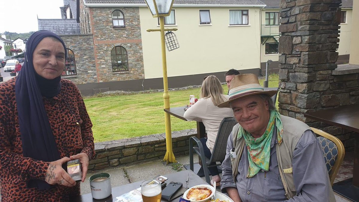 Irish singing sensation, Sinead O’Connor, in conversation with Ian Bailey in Glengarriff.