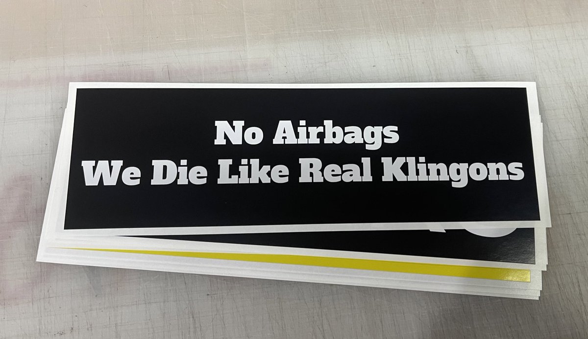 WYCOProducts's tweet photo. Did you remove the airbags? #klingons #thursdayvibes https://t.co/UThU0xRl0T