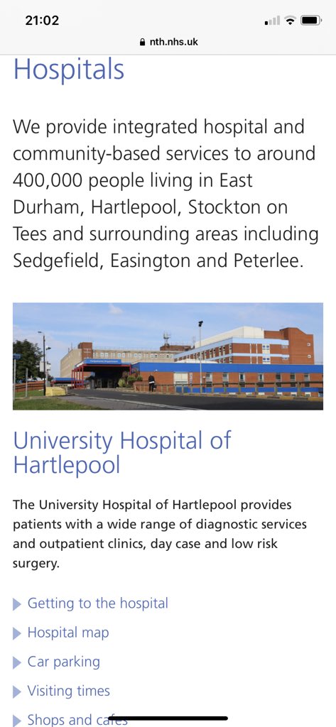 I logged onto NHS England and headed to “COVID-19 Daily Deaths” to find data on North Tees and Hartlepool NHS Foundation Trust.For context, NTHNFT provides services to 400,000 people across two main hospital sites & three smaller community sites. £275m turnover and 5,500 staff.