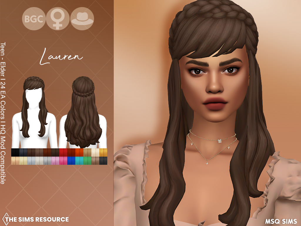 Lauren Hair

This Braid Long Hair is available in 24 EA colors.
It is suitable for female from teen-elder.
Base Game, Hat and HQ Mod Compatible
All LODS

Download @TheSimsResource : thesimsresource.com/downloads/1553… #TheSims4