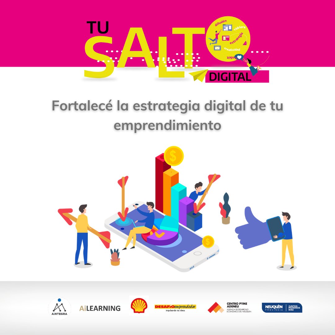 ¿Te inscribiste a Tu Salto Digital?

Desde <a href="/Aintegra_ARG/">Aintegra</a> junto a <a href="/Adeneu/">Centro PyME-ADENEU</a> y <a href="/Shell_Argentina/">Shell Argentina</a> seguimos colaborando con el desarrollo de #pymes y #emprendedores #neuquinos, poniendo en valor cada proyecto para fortalecer su transformación digital

Inscribite  lnkd.in/edVi8J6