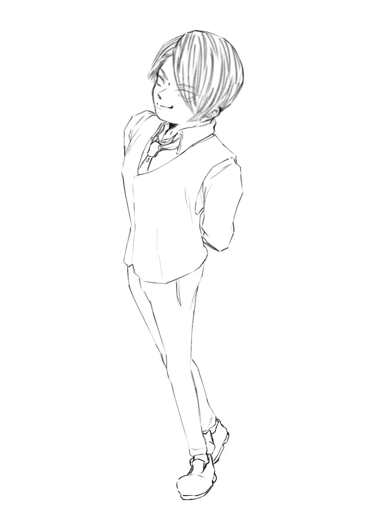 Wugui_suppon's tweet photo. へーい　線画ー　久々の指ー
あと色塗ったら終わりー https://t.co/6iFMysT5Zp