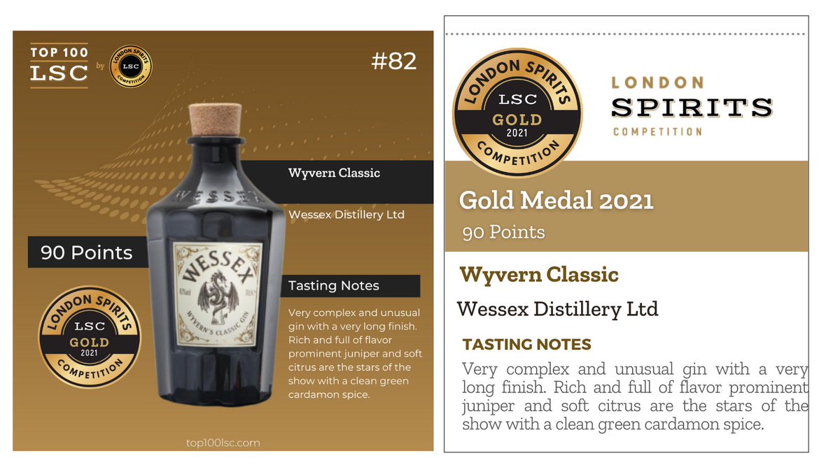 Top100LSC's tweet photo. Let the evenings beGIN with this award-winning Gin - The Wyvern Classic by @WessexGin.
⠀
#LondonCompetitions #wessexdistillery #wessexgin #gin #ginandtonic #surreyhillsenterprises #ginstragram #drinkstagram #miniatures #minigin #londondrygin #familyrun https://t.co/sG7irAebY2