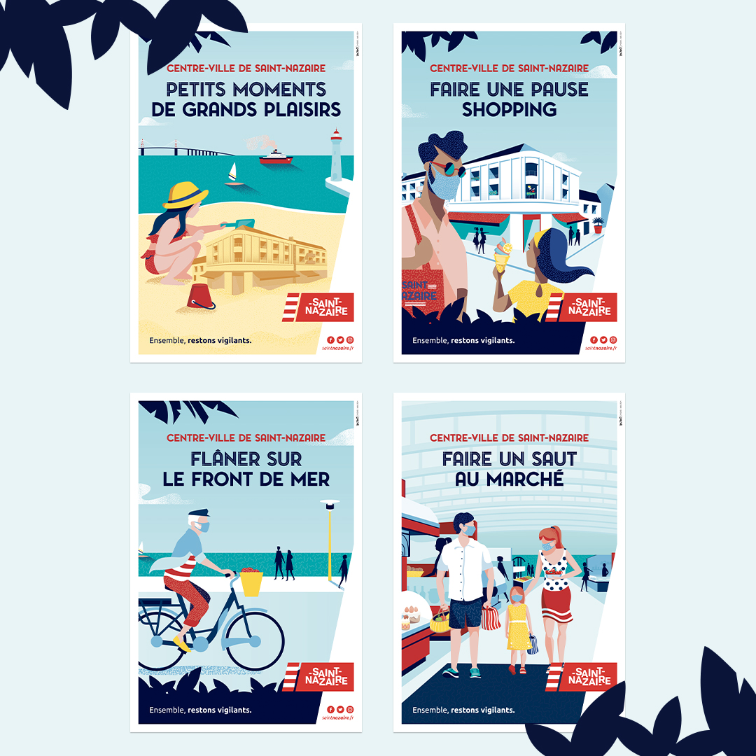 🏖 Ceci est une invitation... à (re)découvrir les avantages d’une vie citadine au bord de la mer. Moswo signe la nouvelle campagne d’attractivité de <a href="/VilleStNazaire/">Saint-Nazaire</a> dans un style illustratif ensoleillé ! 

 #compublique #communication #saintnazaire #stnazaire #illustration