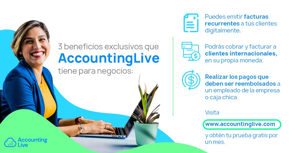 AcctLive_LA's tweet photo. Llevar la contabilidad de tu #negocio ahora es más fácil y rápido con #AccountingLive porque puedes manejar todos los procesos de pagos y cobros de forma automatizada y desde cualquier dispositivo con acceso a #internet. ☁
Haz clic en https://t.co/eMNkUpdawr y conoce más. https://t.co/PbCtGXMabX