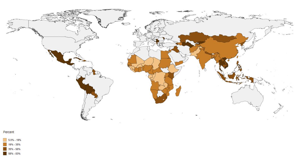 Many countries and development partners include MDD in monitoring frameworks to track quality of diets among infants and young children. 👶🧒🍐🥕🍞🐟 Currently it is one of the only diet quality indicators consistently collected and reported across countries @fooddashboard ⬇️