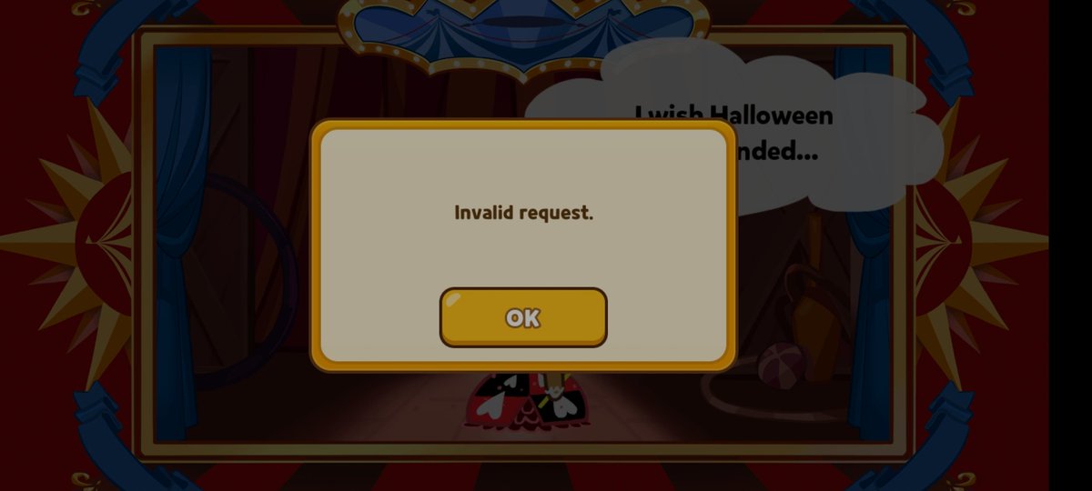 koanoe's tweet photo. @CookieRun I keep getting invalid requests in custom run. https://t.co/eHtHd57Tc9