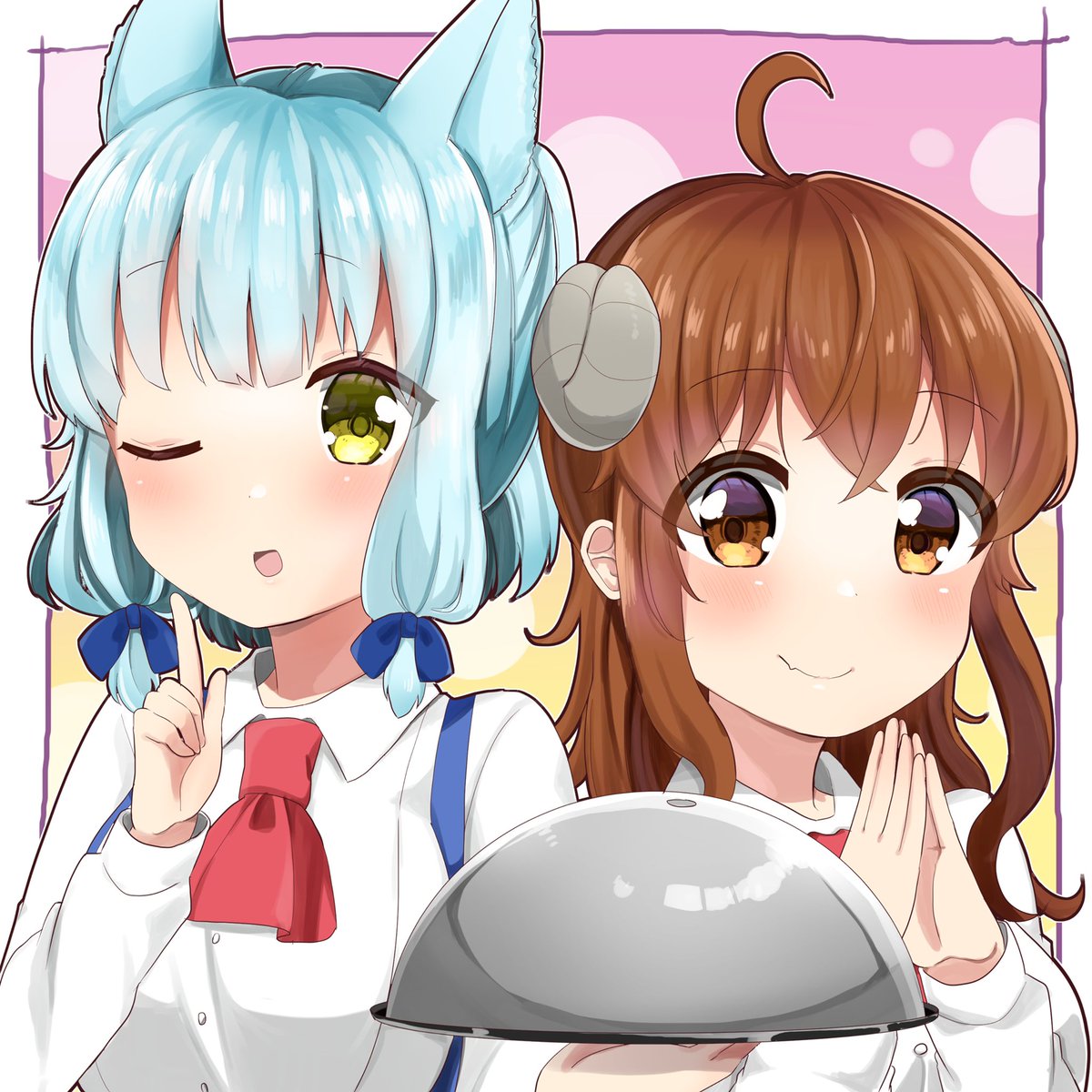 シャミ子とリコくん ちなみのイラスト シャミ子とリコくん ちなみのイラスト