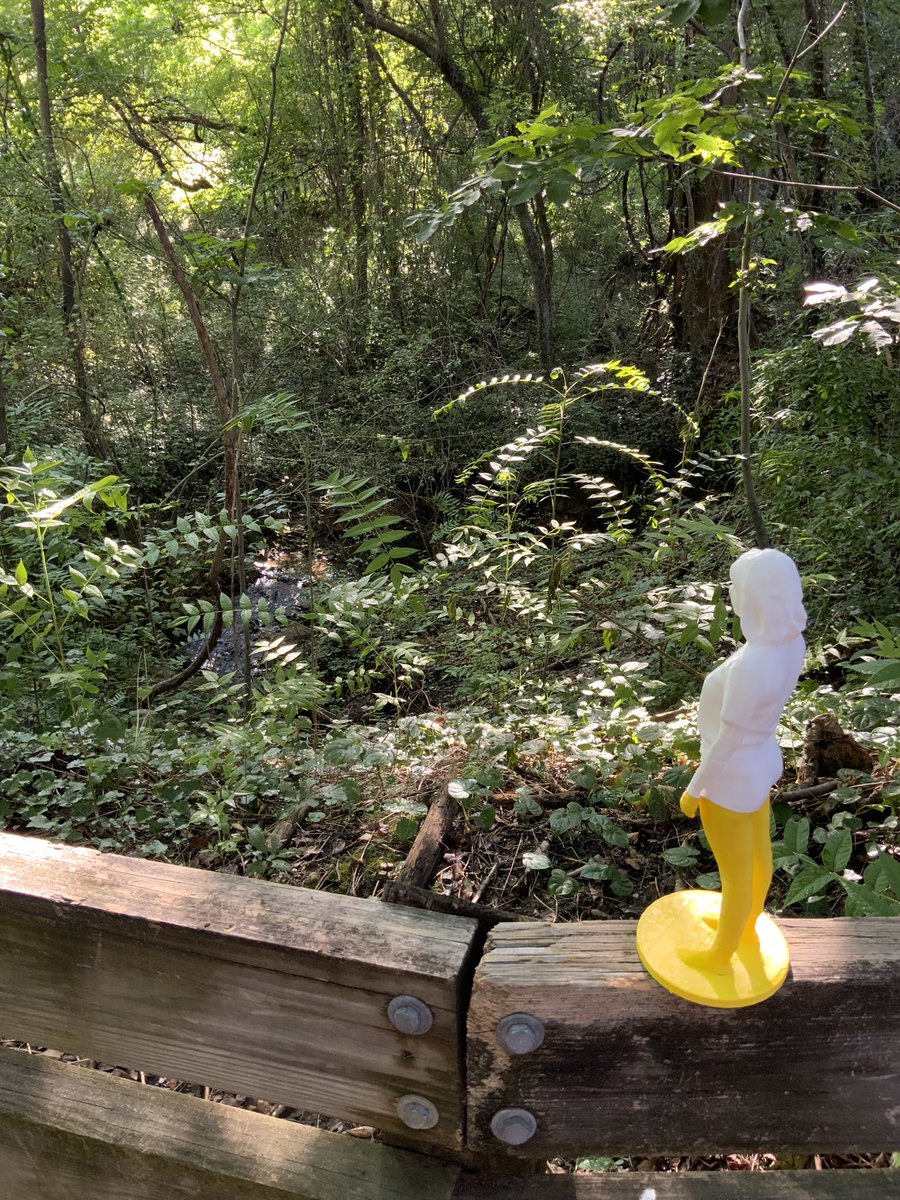VCLatVCU's tweet photo. #miniAlyssa enjoys the sound of the stream flowing under the bridge https://t.co/XrMqIXjzvh