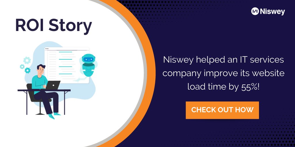 Niswey's tweet image. We helped an #ITServices company improve its #websiteloadtime by 55%! 

How you ask? 

We achieved this by migrating their massive #Drupal site to the #HubSpotCMS! Check out the complete #ROI story here: hubs.la/H0S7SGv0