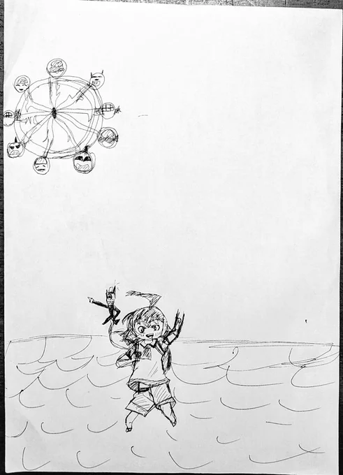 #入間くんワンドロ
お題 遊園地
小学生の娘が描きました
ウォルターパークで遊ぶ入間くんとアリさんです 