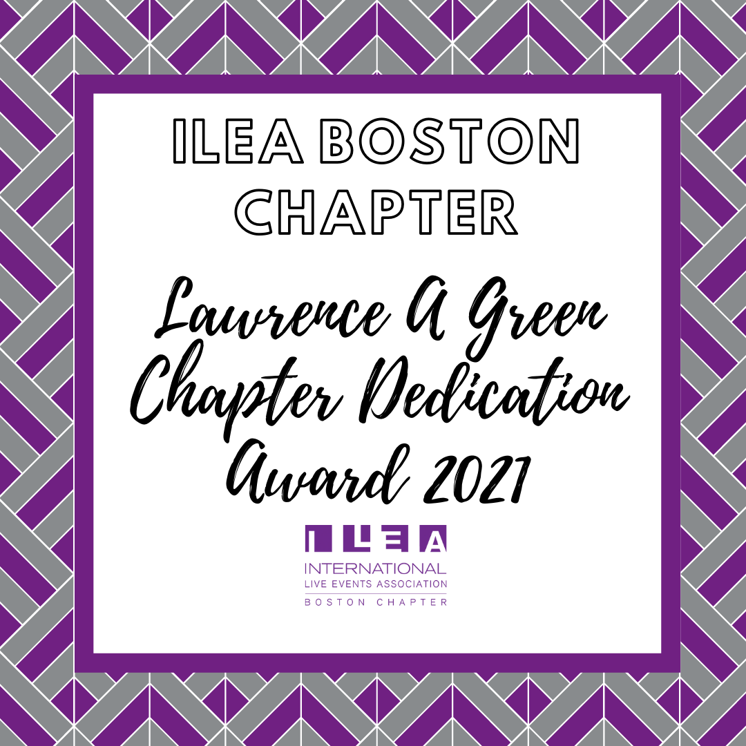 ILEABoston's tweet photo. ILEA BOSTON names Memories In An Instant owner winner of 2021 Lawrence A. Green Chapter Dedication Award! https://t.co/AMMSBqPfmV