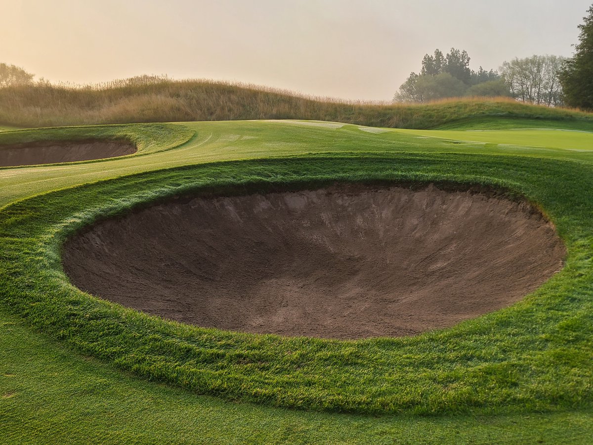 How it started:                           How it's going:

Some wild storms this week were no match for the hardworking folks on our turf maintenance team 😤⛳️