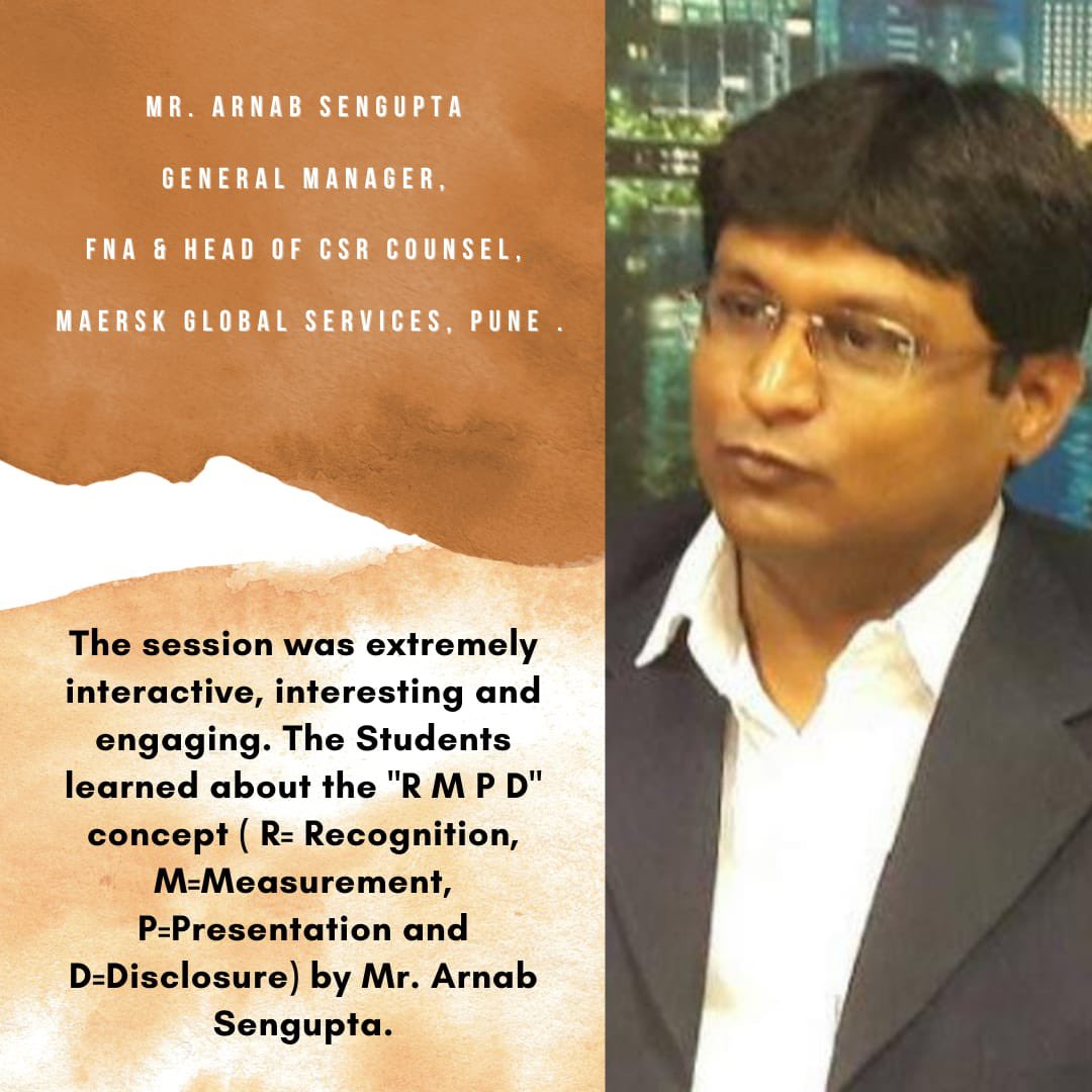 Ibskolkata's tweet photo. #IBS #Kolkata was #honoured to have Mr. #Arnab #Sengupta #General #Manager at #Maersk #Global #Services. Students got to know about #Understanding #Financial #Statement. Highly interactive and engaging session. https://t.co/BMG5RTQ1kL