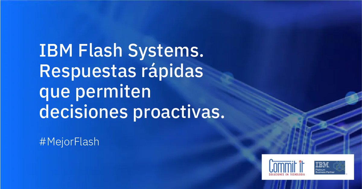 Commit_IT_Arg's tweet image. Los productos All-Flash con la tecnología IBM FlashCore® aceleran los tiempos de respuesta. Además, el soporte SCM asegura niveles de latencia ultra baja, conformando una infraestructura veloz y eficiente.

Podemos ayudarlo, lea mas: 

#MejorFlash #IBMFlashSystems