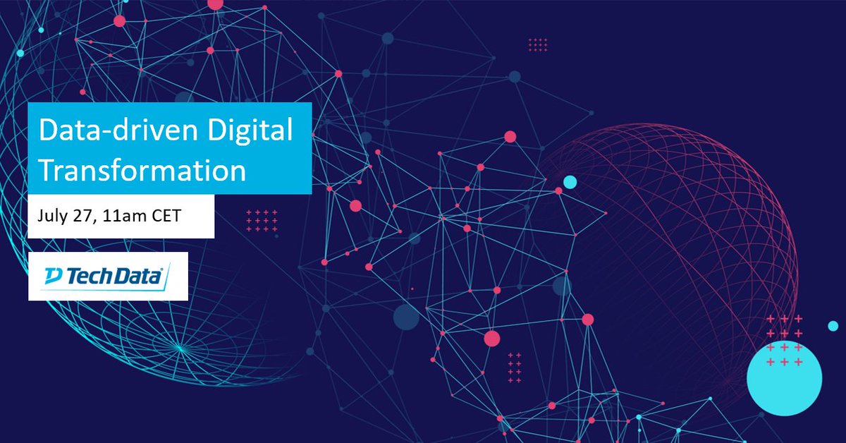 catermoro's tweet image. WEBINAR: Join Tech Data’s Miriam Murphy along with the Data Solutions &amp;amp; IoT team on 27th July, to discover smart ways to help your customers to drive the maximum value from their data with the latest tools: ms.spr.ly/6010nj6HM 

#TDTransforms